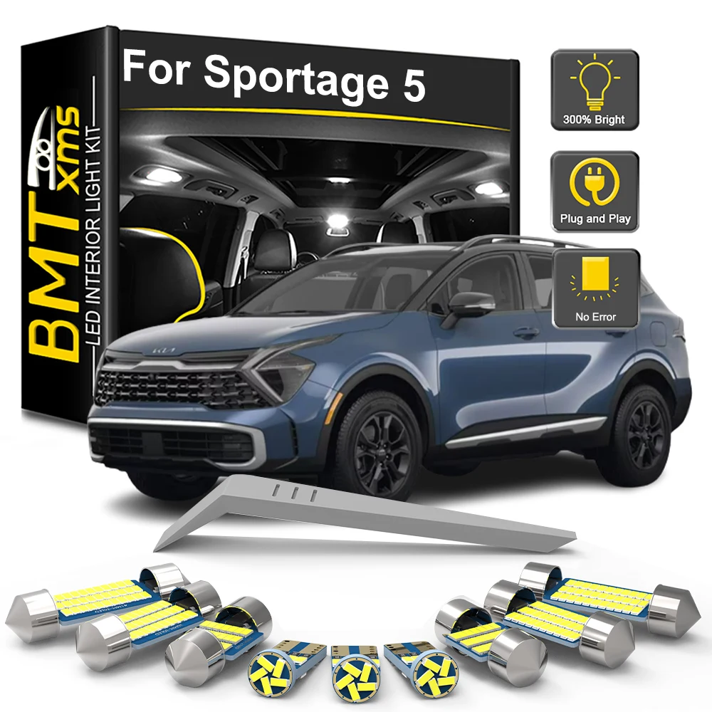 

BMTxms 11Pcs For KIA Sportage 5 NQ5 2021 2022 2023 Vehicle Dome Trunk License Plate Lamp Canbus Car LED Interior Light Bulb Kit