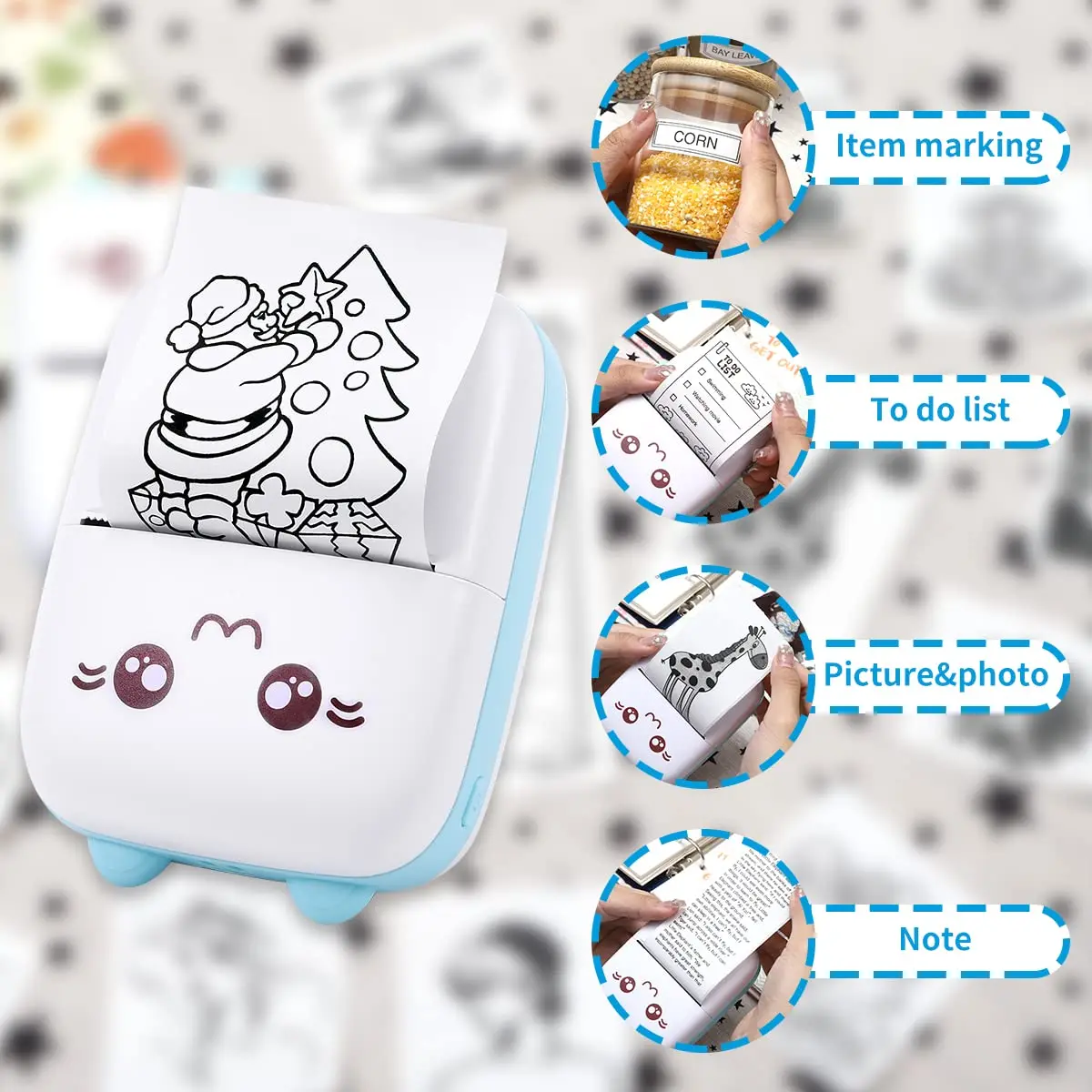 15Rolls 57x25 MM White Thermal Paper for Mini Printers Children Camera Label Sticker Paper Instant Print Kids Camera Photo Instant Camera Refill Paper Thermal Sticker Paper Instant Camera Paper