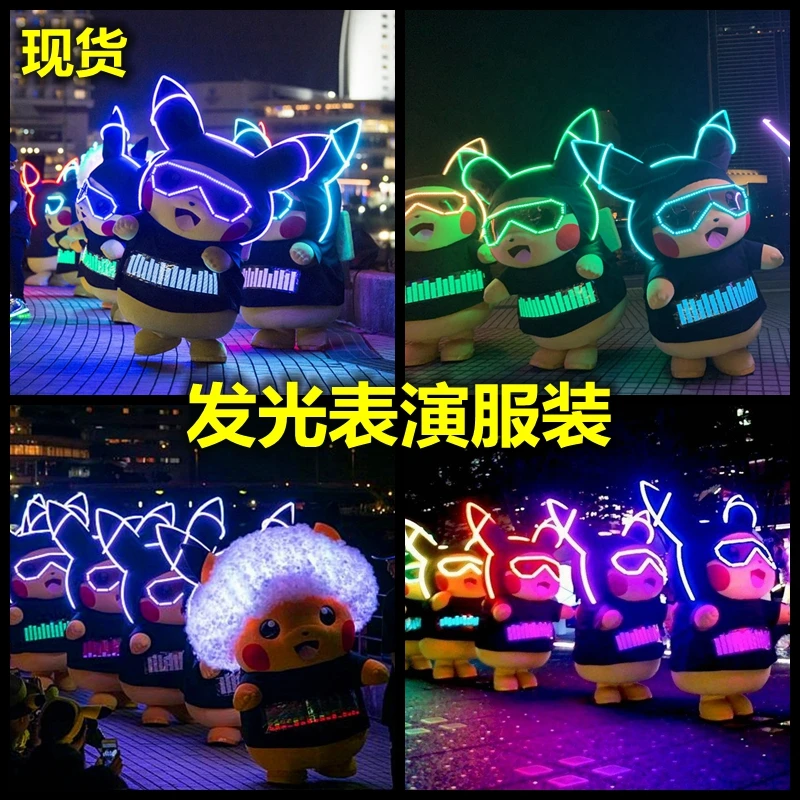 

Custom led glowing pickup cartoon doll costume bar atmosphere prop show kachu spacesuit doll show costume
