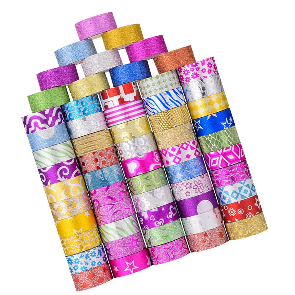 

60 Rolls Colorful Pattern Tape Decorative Washi Tape for Scrapbook ( /roll)
