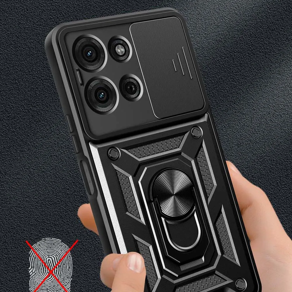 Slide Camera Lens Protector Armor Case with Military Grade Bumpers and Ring Cover
