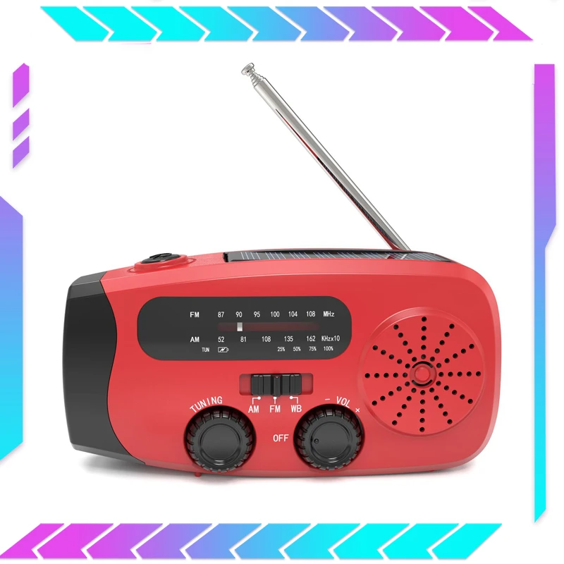 

Md-086 многофункциональное радио, ручное радио Usb Fm/ Am/ Noaa Wb, погода, фонарик, солнечная энергия, радио для кемпинга на открытом воздухе