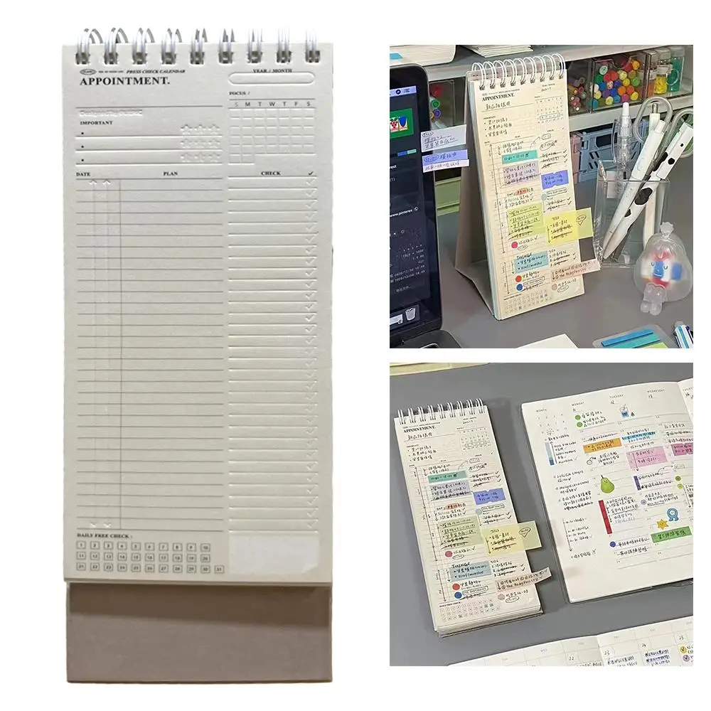 

Calendar Style Multifunctional Student Schedule Time Management Monthly Weekly Learning Plan Stationery Supplies For Studen T7B6