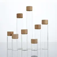 Dispensing Bottles Glass Sealed Spice Jars Transparent Storage Tank with Wood Lids Glass Storage Bottle Storage Tool 1