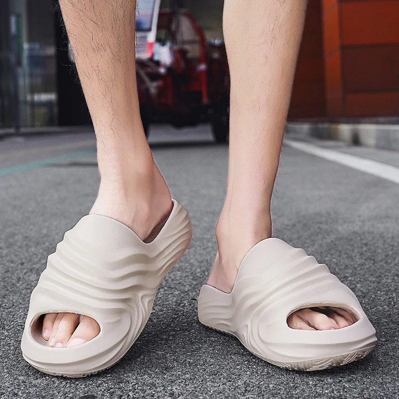 Slip Slippers for Men Non-Slip Slipper for Indoor Outdoor Soft Foam Sliders With Thick Sole_voghion.com
