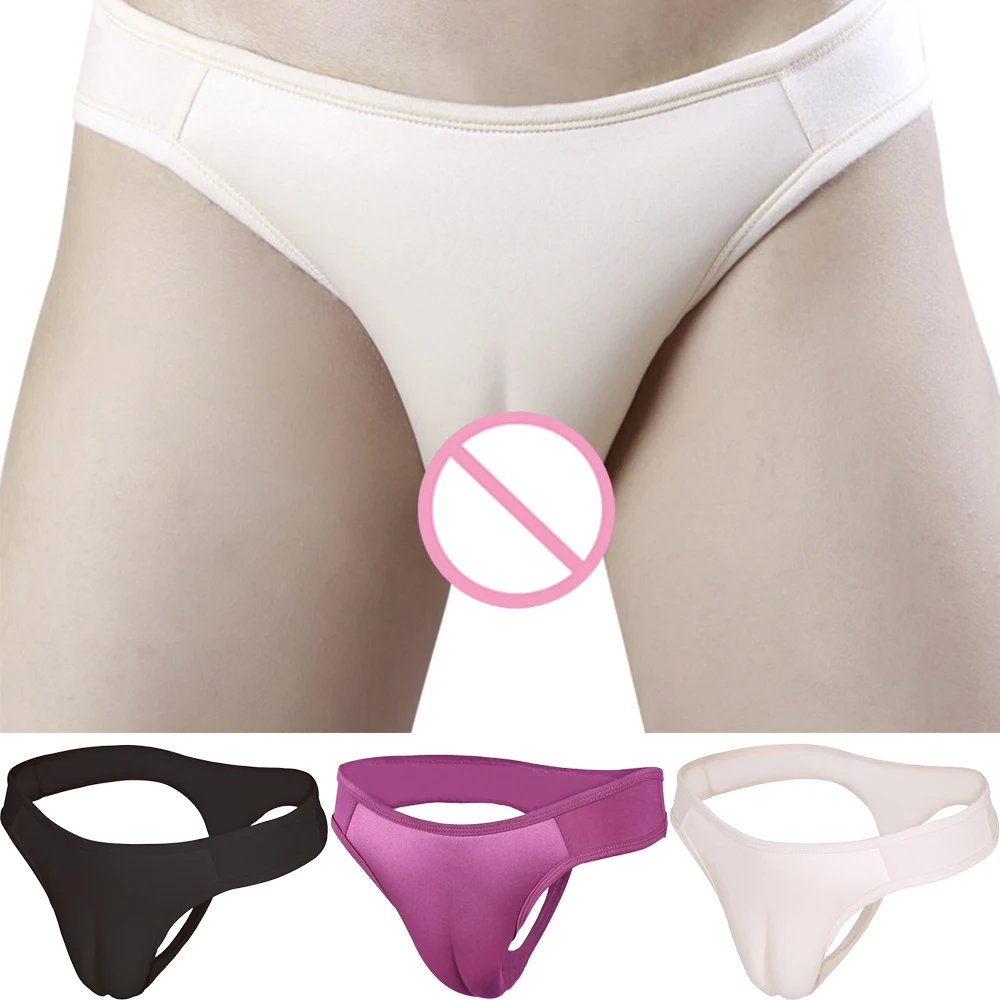 1-3pcs Men Hiding Gaff Panties Transgender Crossdresser Camel Toe Fake Vagina Briefs Gay Shemale Hide JJ Crossdressing Underwear hiding gaff panties shaping for men crossdressing transgender night club performance male to female fake vagina camel toe thong