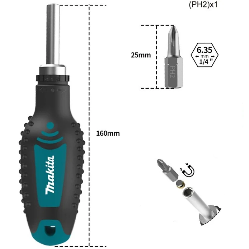 Makita D-58833 Ratschen schrauben dreher magnetische positive und 