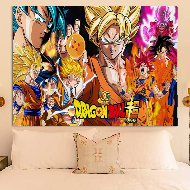 

Tapestry on the Wall Art Dragons -balls Tapestries Home Decoration Accessories Decor for Room Custom Decors Aesthetic Headboards