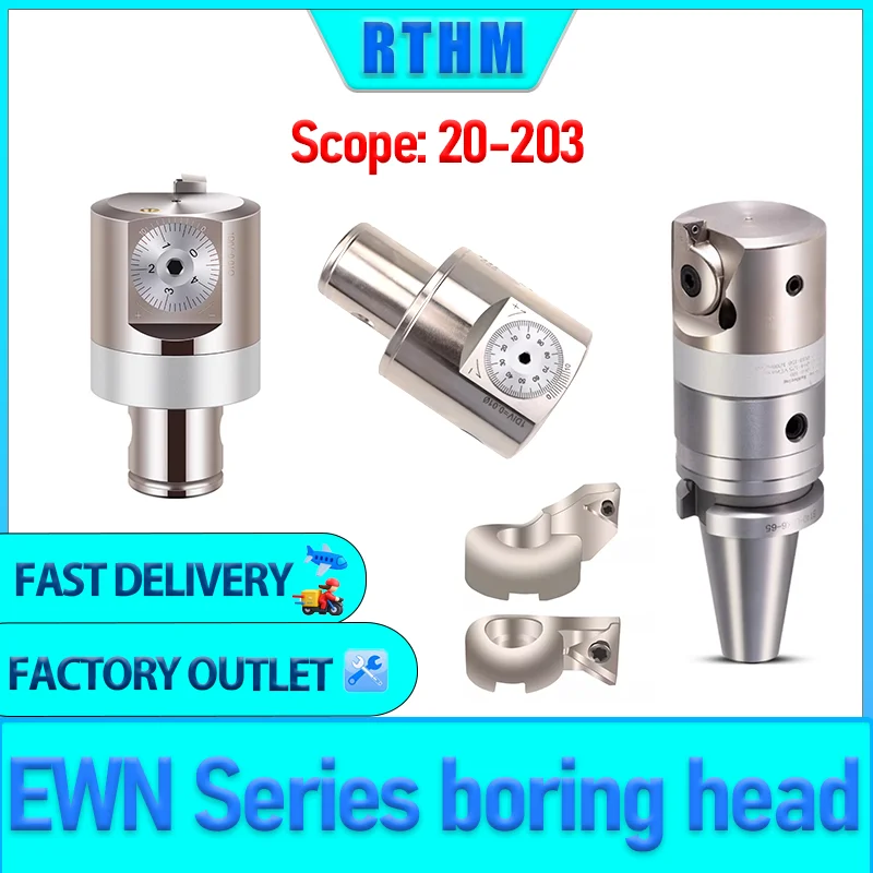 Precision RBH EWN Fine Boring Head EWN20 EWN25 EWN32 EWN40 EWN150 Adjustable Boring Tool Holder Bore CKB1 2 3 4 5 6 LBK 1-6