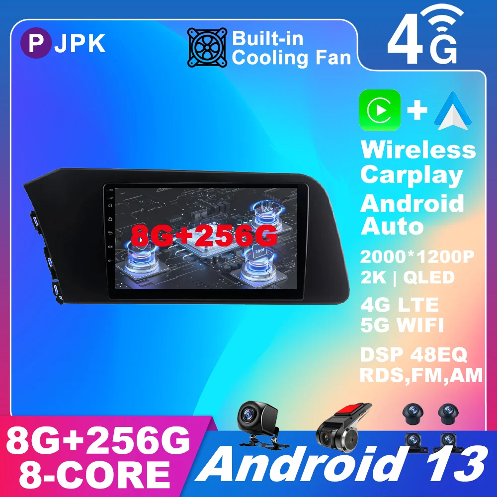 

9 Inch Android 13 For Hyundai Elantra VII CN7 2020 - 2021 Car Radio Navigation GPS AHD QLED Multimedia ADAS Autoradio DSP BT RDS