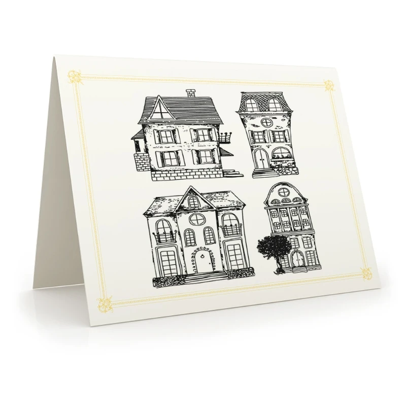 House Silicone Clear Seal Stamp DIY Scrapbooking Embossing Photo Album Decorative Paper Card Craft