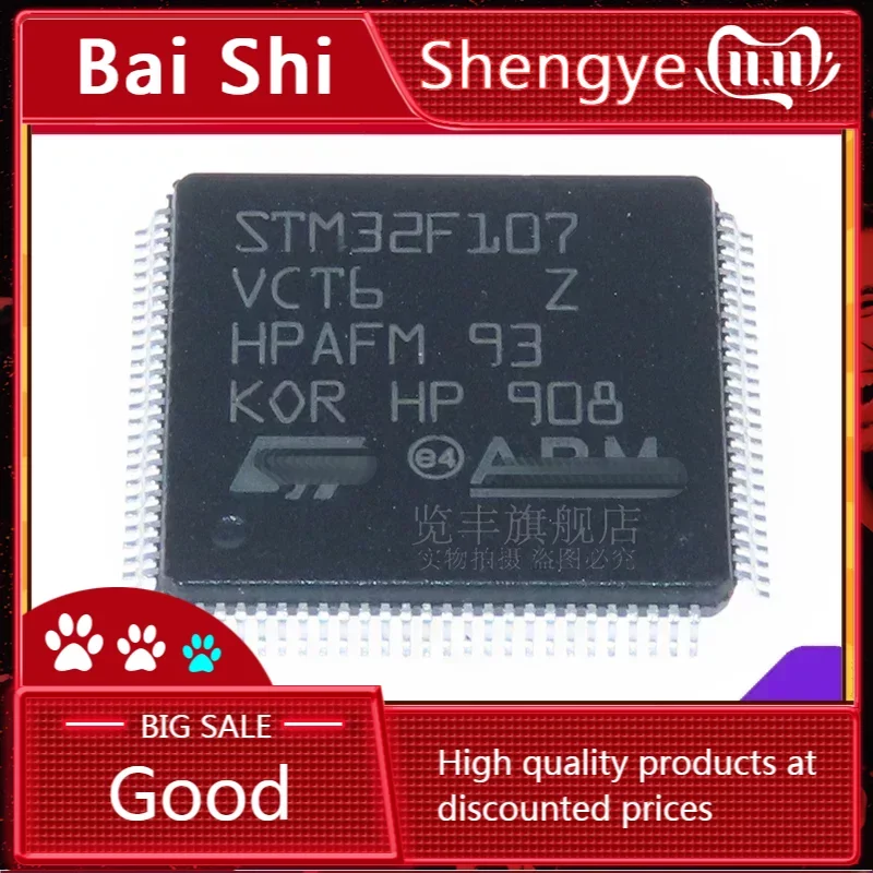 

BaiS)STM 32 f 107 vct 6 LQFP-100 ARM Cortex-M3 32-bit Microcontroller Microprogram Controller