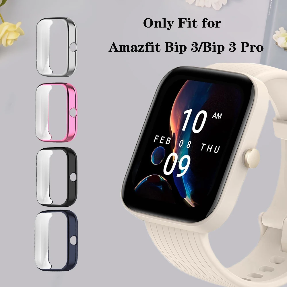 TPU Protective Cover and Screen Protector Case for Smart Watch - Durable Protection Shell