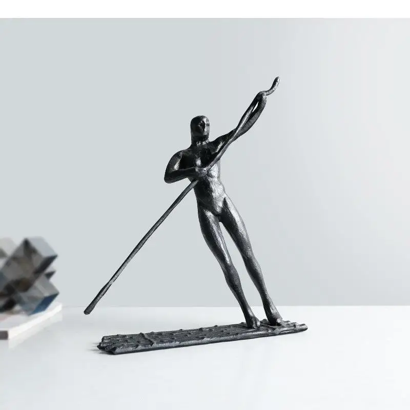 

Cast Iron Character Ornament Metal Statue Desktop Display Sculpture Home Decor Accessories Figurines Decoration Crafts Gift