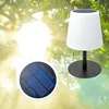 Solar Table Lamp for Camping Garden 2-in-1 Solar & USB Charging Dimmable RGB Colors Wireless IP44 Waterproof Outdoor Lightings 1