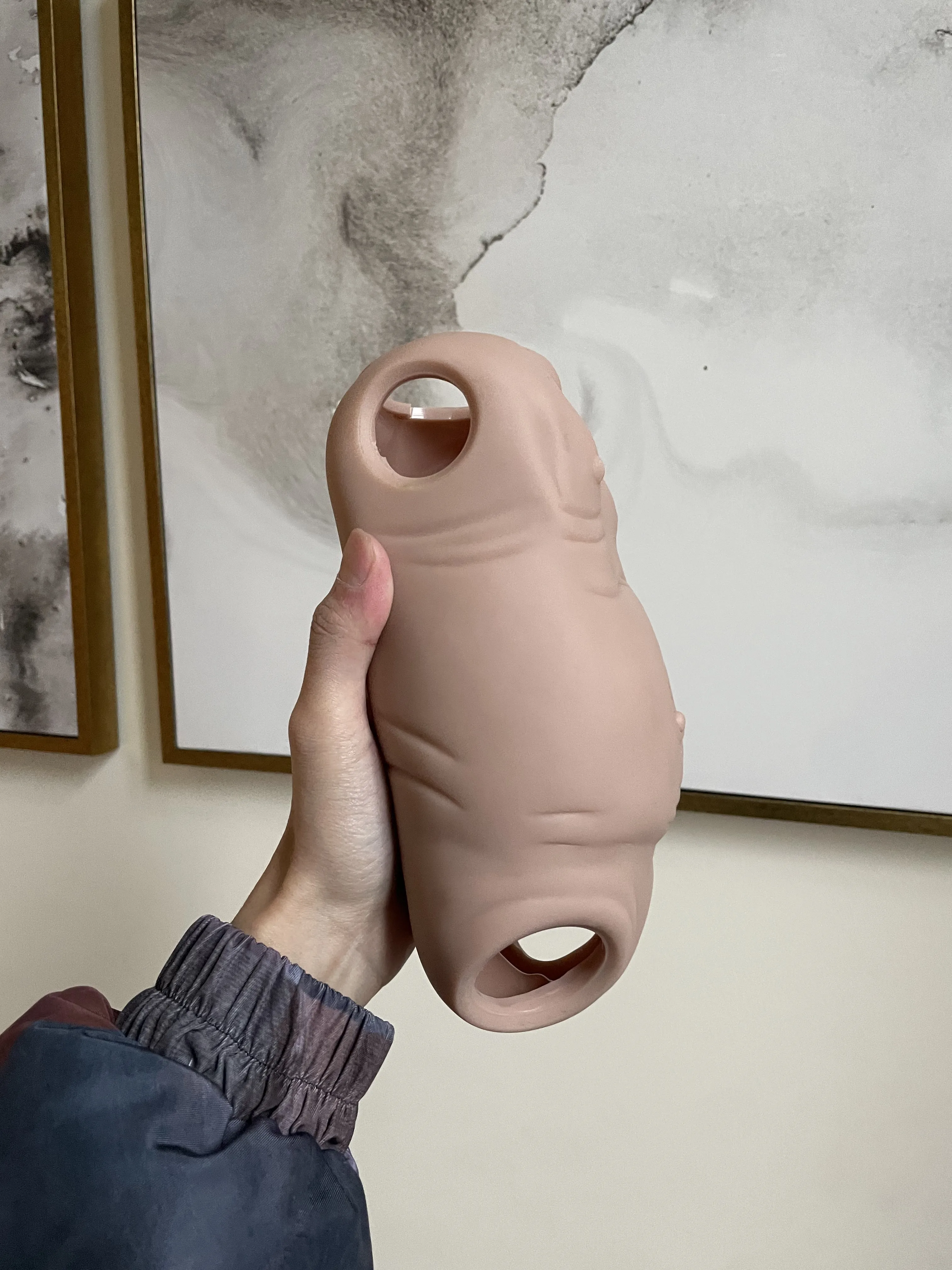 FBBD 20-22inch Bebe Reborn Doll Belly Kit Whole Trunk Unpainted Body DIY Parts Reborn Doll Accessories