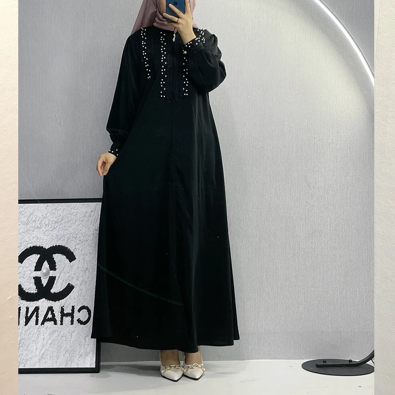 

X027Abaya Dubai Turkey Muslim Fashion Hijab Dress Kaftan Islam Clothing Maxi Dresses For Women Vestido Robe Musulman De Mode