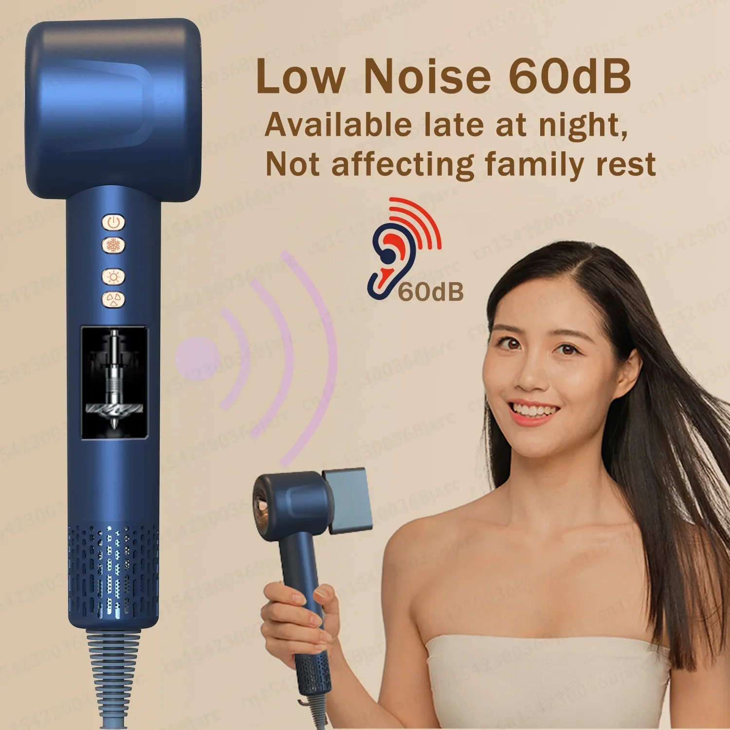 220V 1600W Hair Dryer Leafless Personal Care Styling Negative Ion Tool Constant Anion Electric