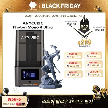 ANYCUBIC Photon Mono 4 Ultra 7 Inch 10K LCD 3D Printers High Speed UV Resin 3D Printer Printing Size  236mm*231mm*430mm 2.2L