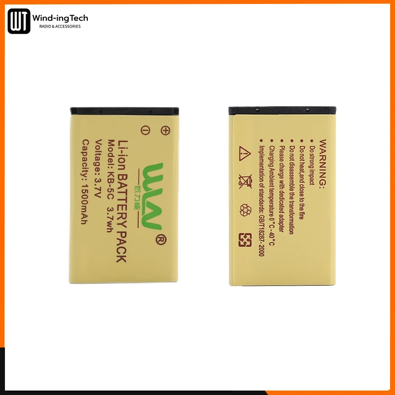 KB-5C Battery WLN KD-C1 Li-Ion Battery 1500mAh 3.7V For KD-C2 KD-C10 KD-C50 KD-C51 KD-C52 RT22S RT15 NK-U1 X6 RT22 Walkie Talkie 6