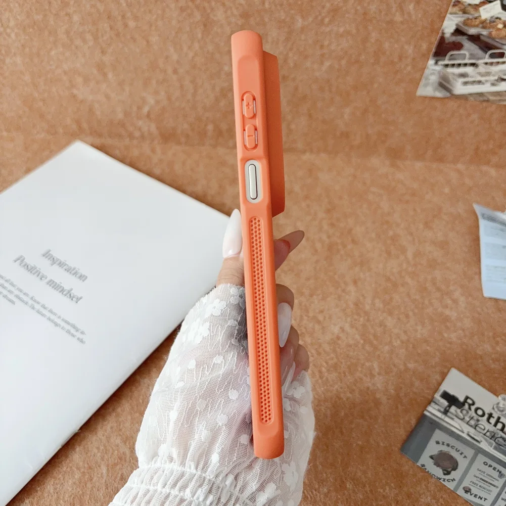 Magnetic Ring Protective Case with Side Vent Holes and Skin-Feel Finish