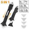 5 in 1 Silicone Spatula Window Cleaning Tool Sealant Smooth Remover Squeegee Caulk Organizer Silicon Scraper Smooth Grout Kit 1