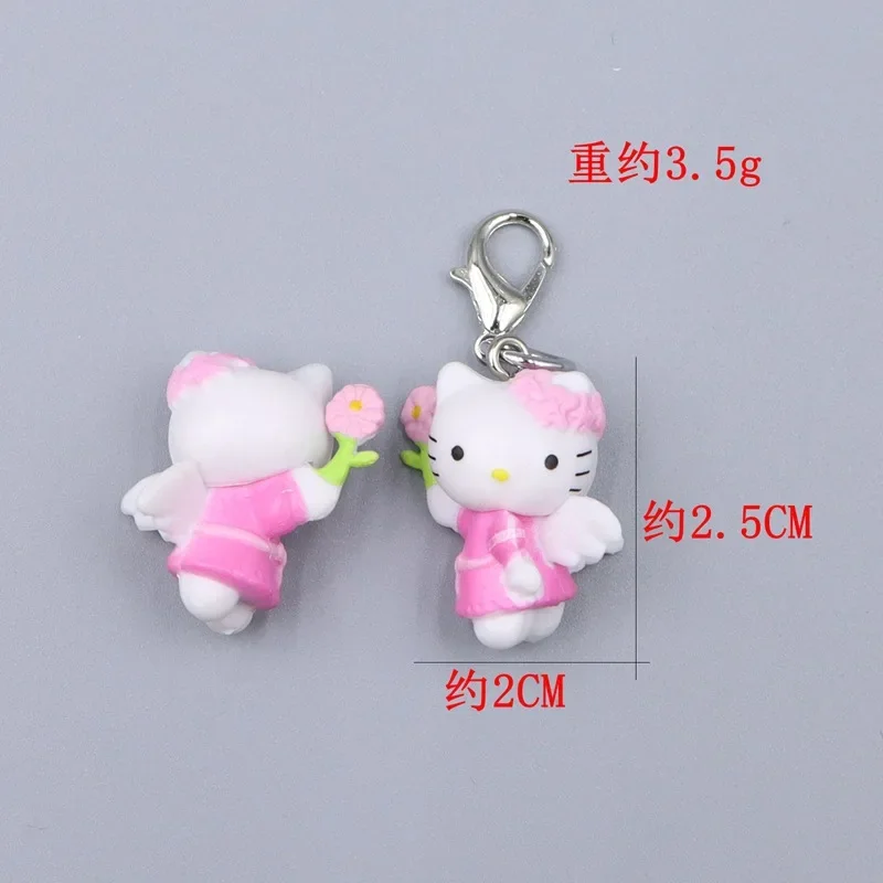 Hello Kitty Cartoon Keychain Bag Clothing Puller Phone Rope Necklace Accessories Pendant Kawaii Women Student Toy