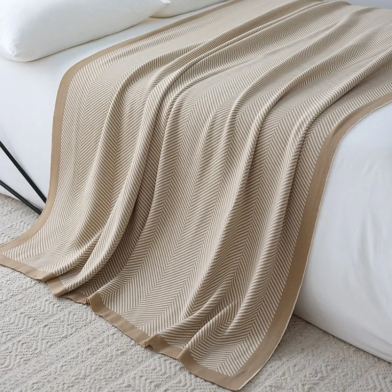 Nordic Ins Style Knitted Blanket Leisure Sofa Cover Blanket 130x180cm Four Seasons Universal Blanket Air Conditioning Blanket 5