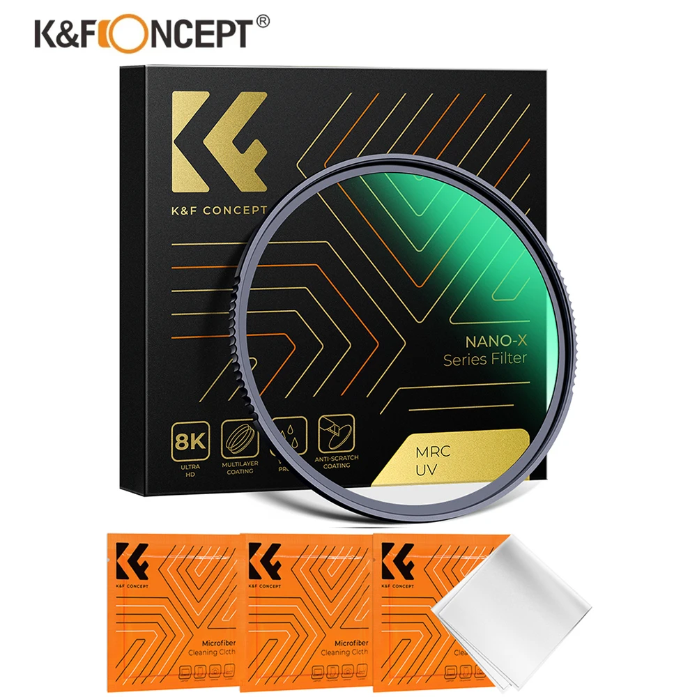 UV Filter Camera Lens Filter Photography Filter K&F Concept MC UV Filter Nano-X HD Slim Multi Coated 37mm 40.5mm 49mm 52mm 58mm 67mm 72mm 82mm 95mm 112mm