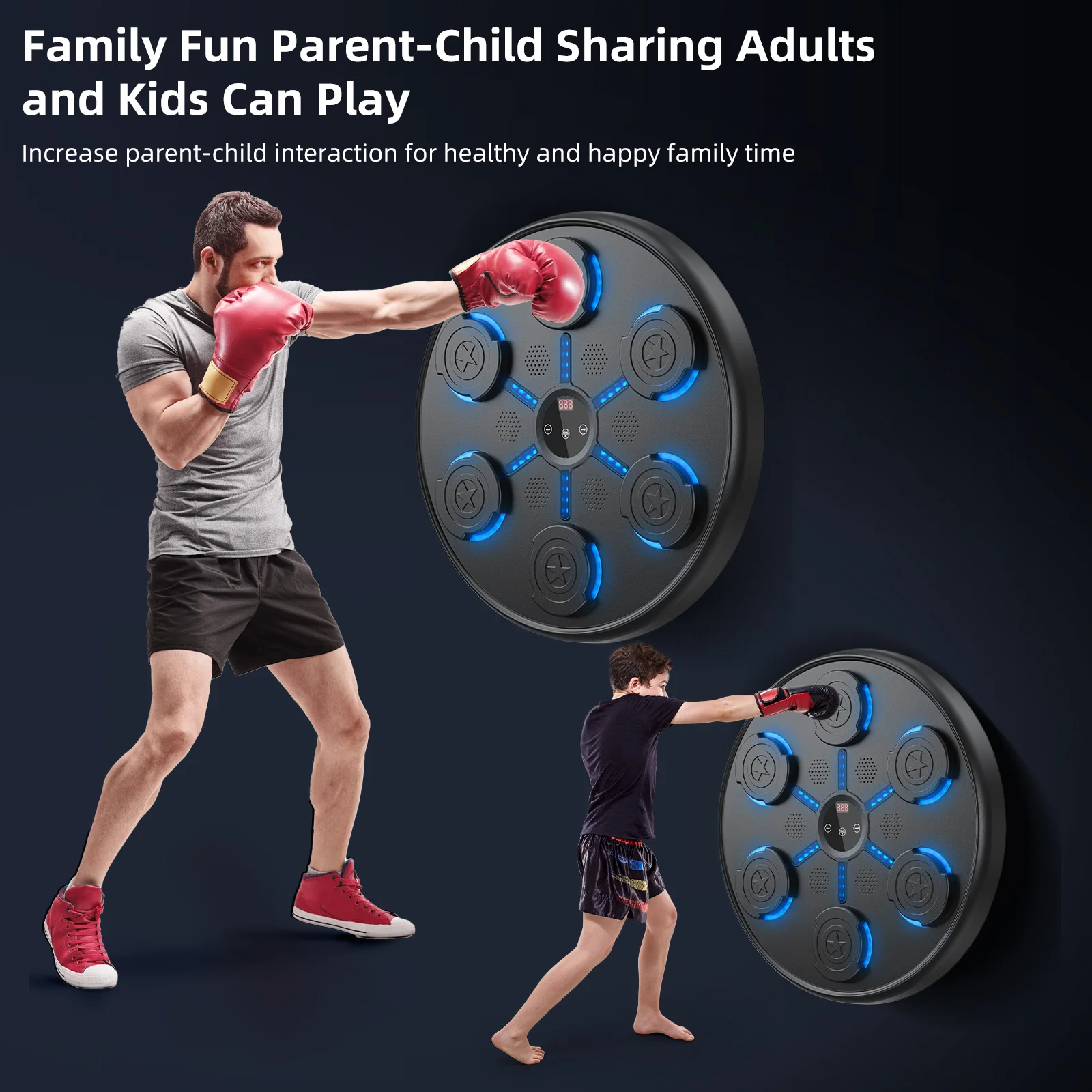 New Smart Music Boxing Machine Adult/Children Sports Fitness Boxing Trainer Home Exercise Response Training Wall Target