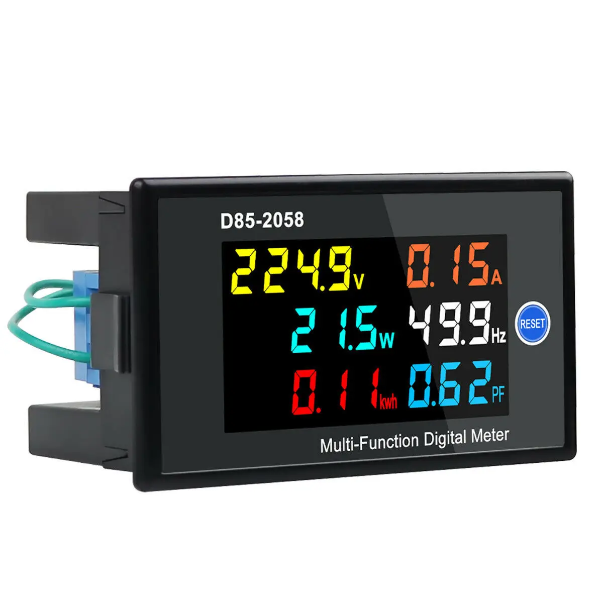 

D85-2058 Digital Voltmeter Ammeter Multi-function Single Phase AC Power Frequency Electric Energy Power Factor Monitor