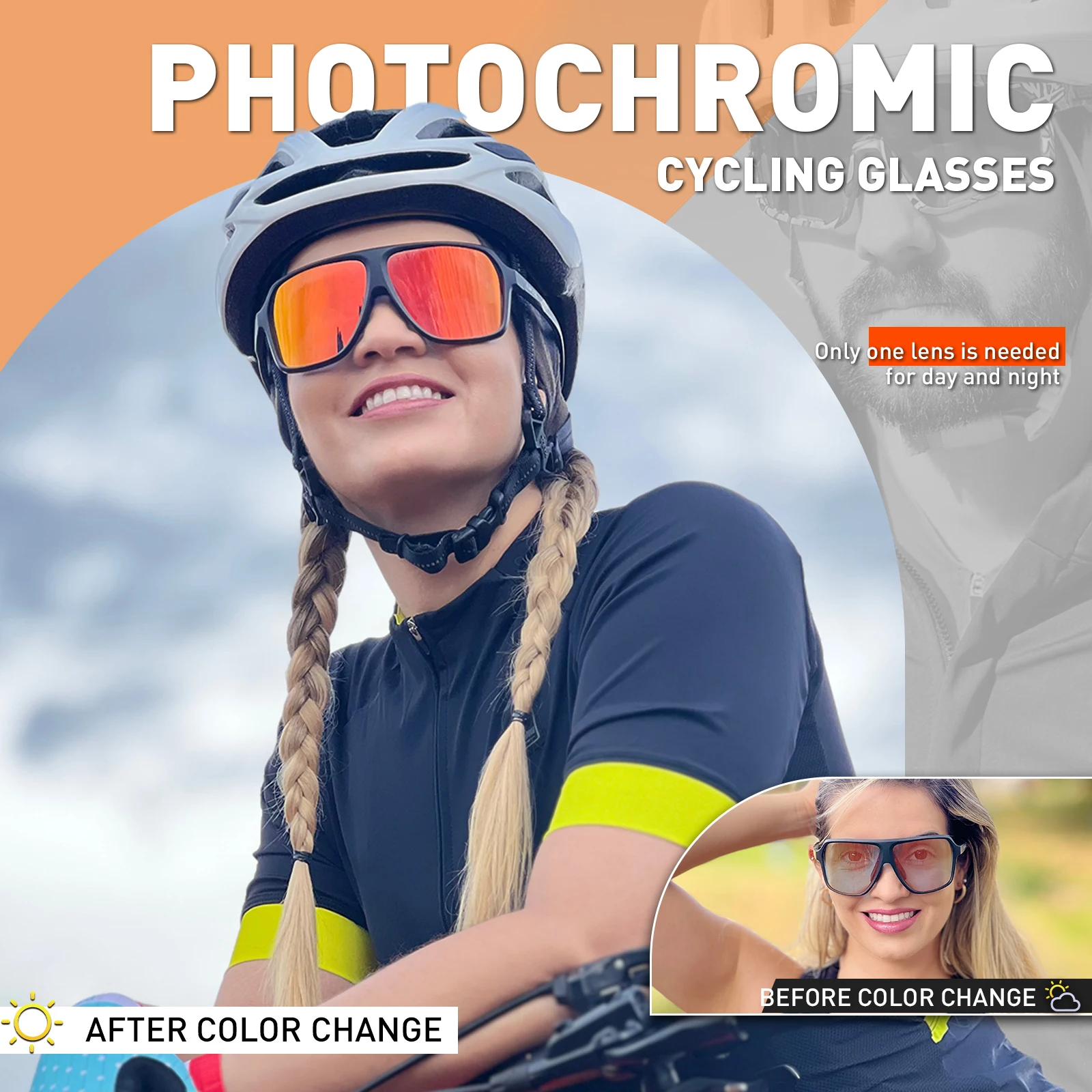 SCVCN Polarized Cycling Glasses Men Women Outdoor Sports Running Sunglasses  Mountain Road Bicycle Glasses UV400 Safety Eyewear