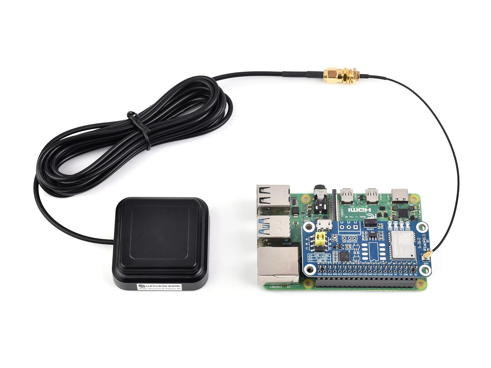 Waveshare-módulo Gps de Banda Dupla para Raspberry pi l1 Mais l5 Tecnologia de Posicionamento com Gnss Posicionamento Ativo Série Lc29h - Imagem 4
