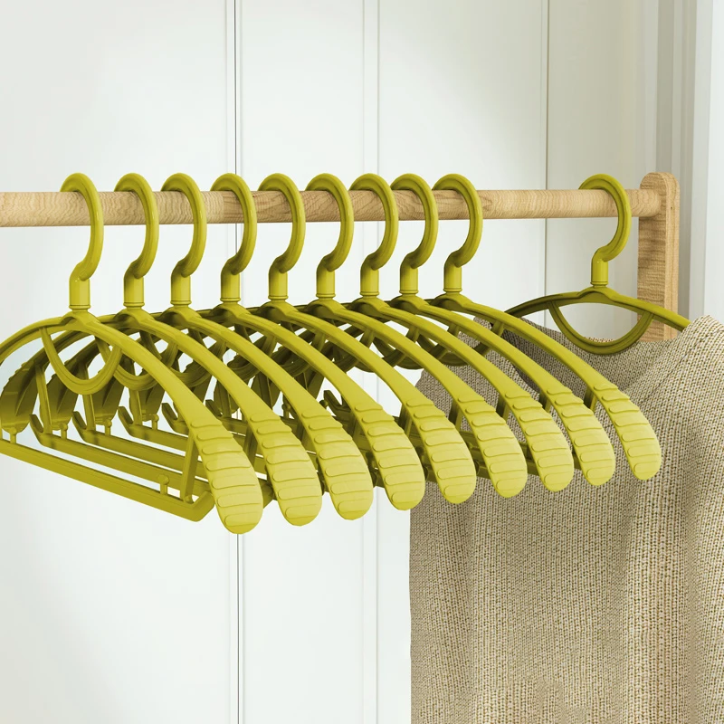 

5pcs/Lot Wide Clothes Hanger Plastic Non-Slip Clothes Drying Hangers Shirt Trousers Clothing Rack Hanger for Coat Closet Storage