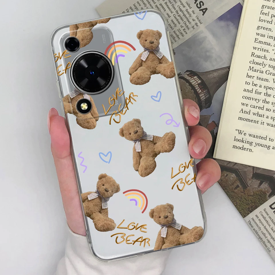 Transparent Love Heart Flower Shockproof Case