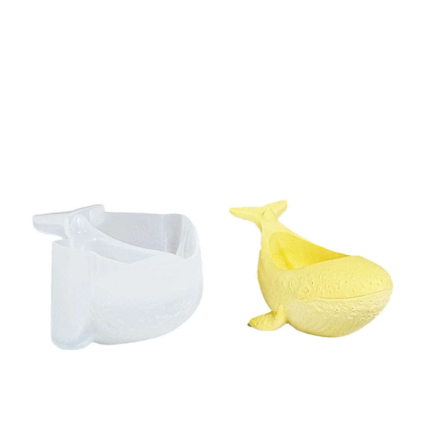 Small Whale Candle Silicone Mold Whale Trinket Box Resin Mold Succulent Planter Concrete Candle Vessel Cement Decor Molds