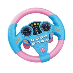 Infant Shining Interactive Steering Wheel Toy for Early Childhood Development (Blue without Box)