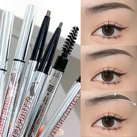 Waterproof Double Head Eyebrow Pencil Lasting Easy To Color No Blooming Ultra Fine Rotatable Eye Brow Pen Eyes Makeup Cosmetics 2