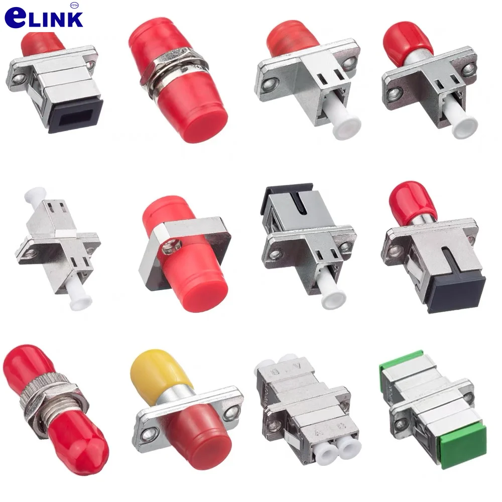 

5pcs ST FC fiber adapter SC metal simplex SM MM SC-LC SC-FC ST-FC LC-ST optical fibre connector ftth coupler FTTHELINK coupler
