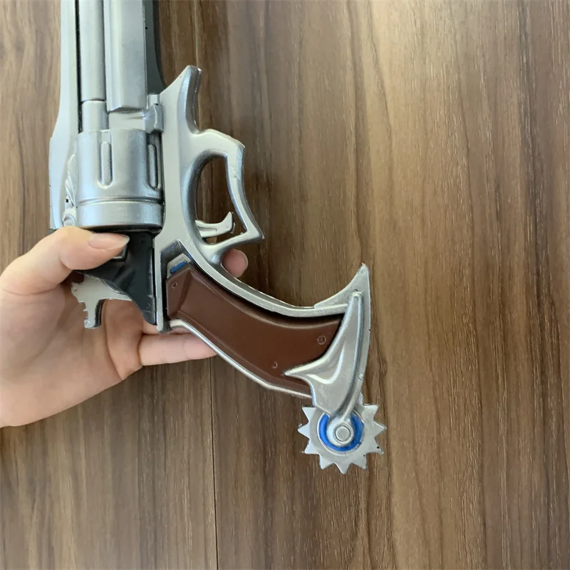 Game OW Cole Cassidy Revolvers Weapon Gun 1:1 Cosplay Safety PU Gift Outdoor Toy Rubber Soldier 76 D. va Tracer No Shooting