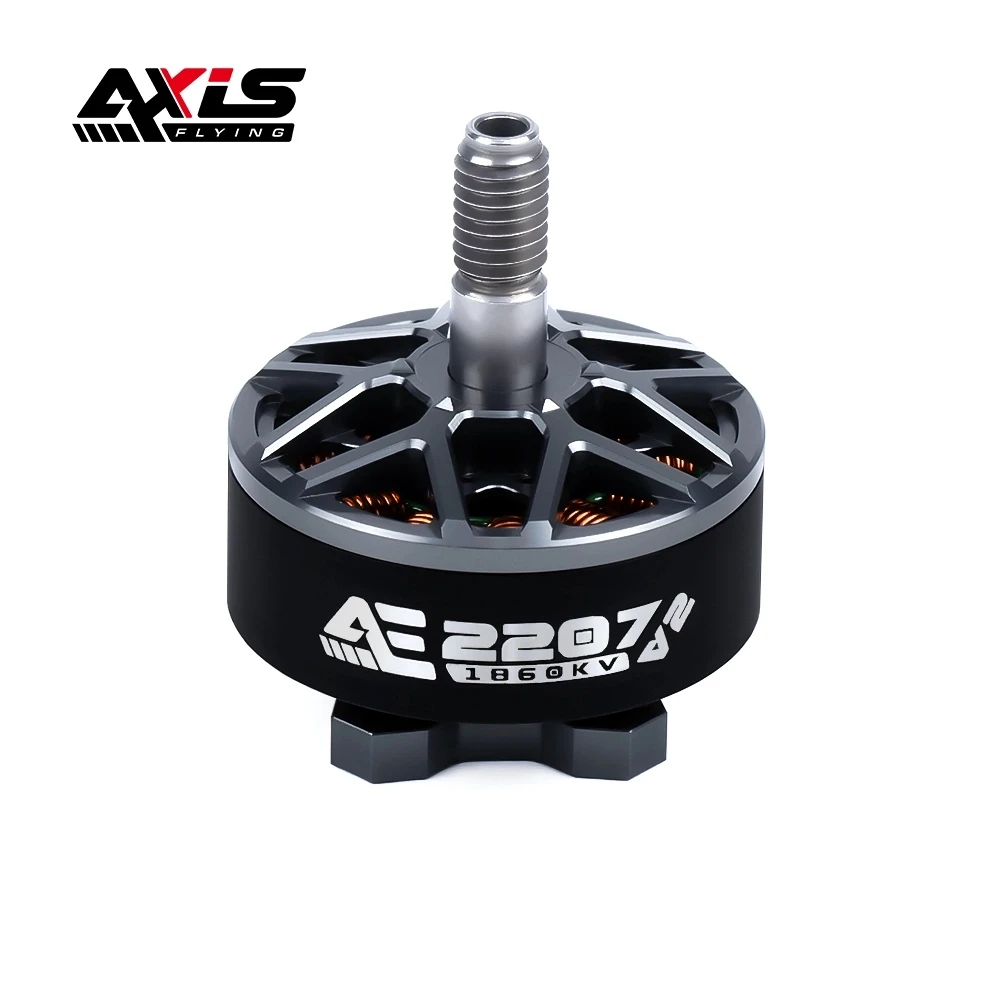 AxisFlying AE2207 V2 1860KV 1960KV 4~6S Lipo бесщеточный двигатель, вал 5 мм, подходящий 5-дюймовый пропеллер, дрон с цветочным принтом thumbnail 2