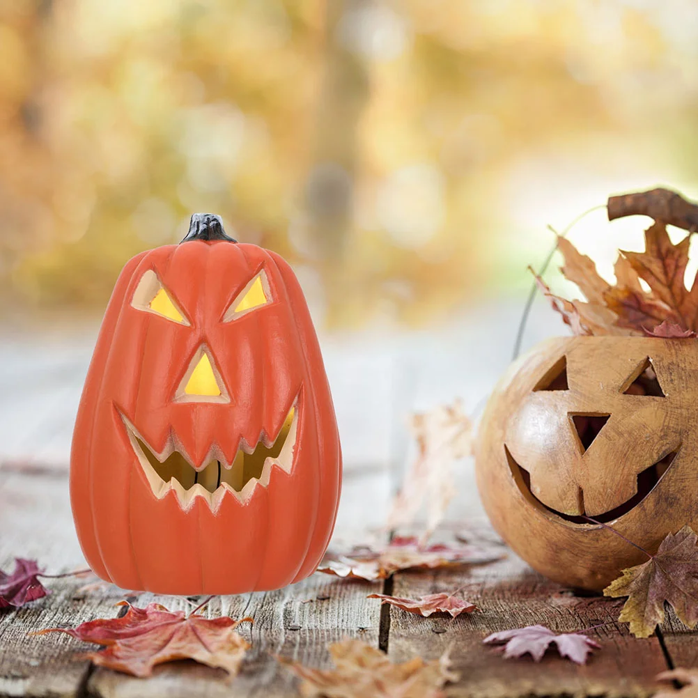 

Halloween LED Pumpkin Light Ornament Pumpkin Lantern Flashing Night Light Festival Party Decoration Battery Operated