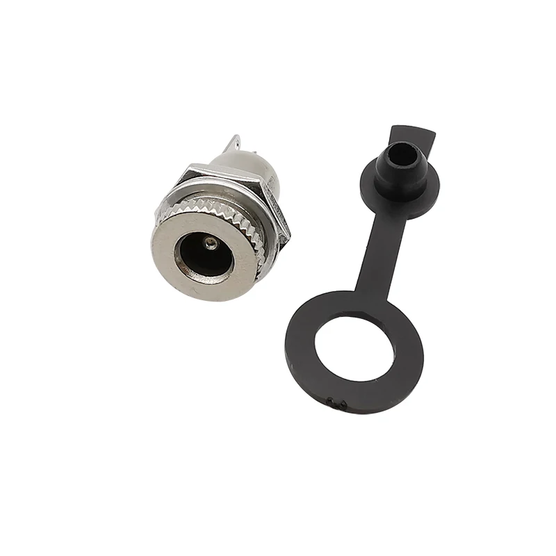 Youmile 30 pz Jack di Alimentazione DC 5.5 x 2.1mm Femmina Presa da Incasso 3 Pin Femmina DC Barrel Jack Connettore per Montaggio a Pannello 6V 9V 12V con Cappucci di Protezione