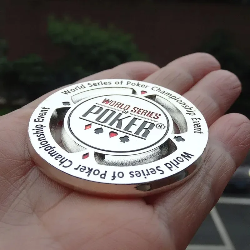 1Pcs Texas Hold'em Chips Metal Poker Coins for Casino Souvenirs Collection Gifts Entertainment Accessories poker chips