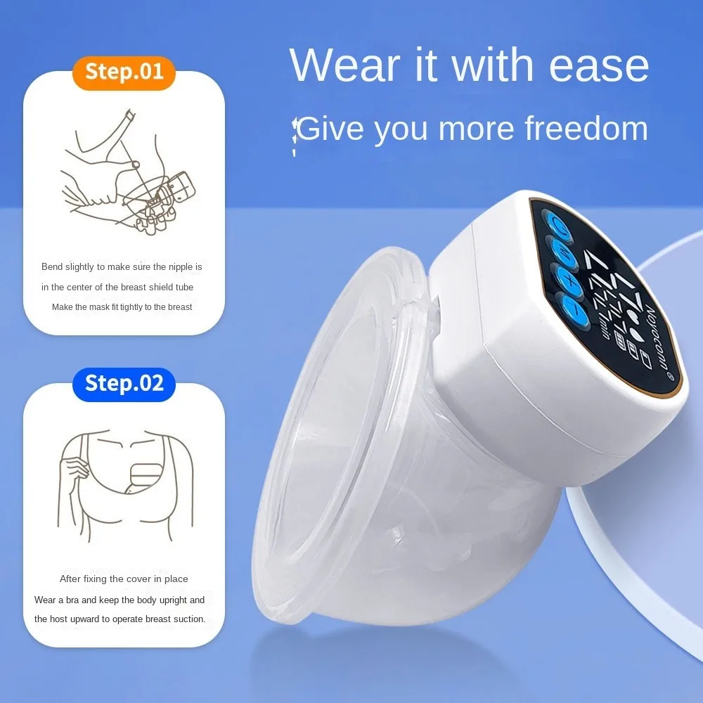 Hands-free Wearable Electric Breast Pump Silent Comfort BPA-free Milk Collection Invisible Automatic Intelligent Portable Travel