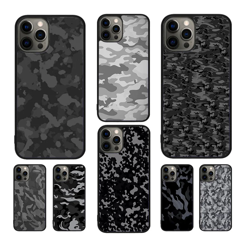Custodia Per Telefono Mimetica Midnight Camo Per Iphone Se2020 15 14 11 12 13 Mini Pro Xr Xs Max 7 8 Plus Se Coque Cover Shell