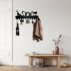 Love Cat Design Key Holder: Metal Wall Mounted Rack Hook, Ideal for Wall Hanging Storage and Key Organization 5