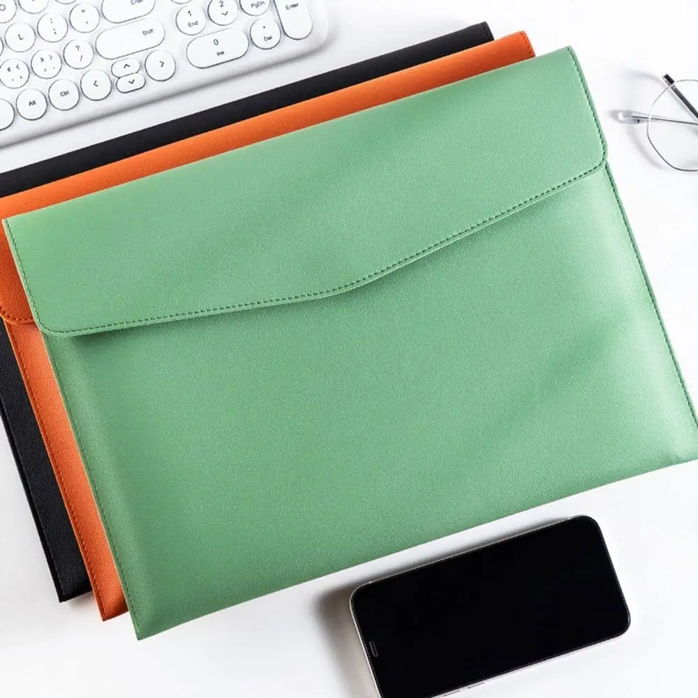 학교 사무용품 가죽 문서 파우치 대용량 A4 A5 가죽 파일 폴더 문서 가방