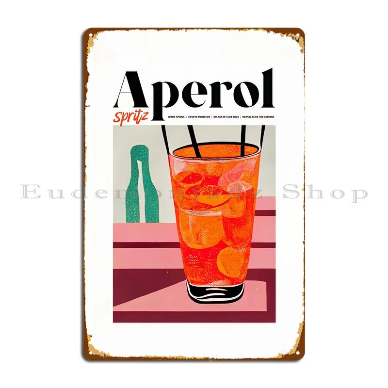 

Aperol Spritz Современная комната металлический знак кинотеатр настенная пещера Декор на заказ клубный жестяной знак плакат