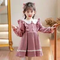Robe d'hiver pour enfants de 1 à 8 ans, tenue formelle de princesse à manches longues, pour anniversaire, bébé fille de 2 3 4 5 6 7 8 ans, nouvelle collection 2026 4